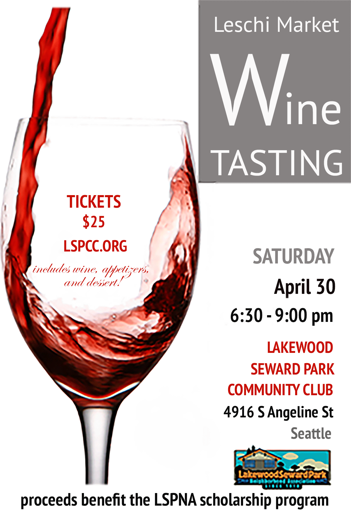Wine Tasting Lakewood Seward Park Community Club